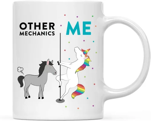 Vista 51 de Andaz Press Funny Quirky - Taza de té de café de cerámica de 11 onzas, regalo de agradecimiento, otros actores yo, unicornio de caballo, 1 paquete