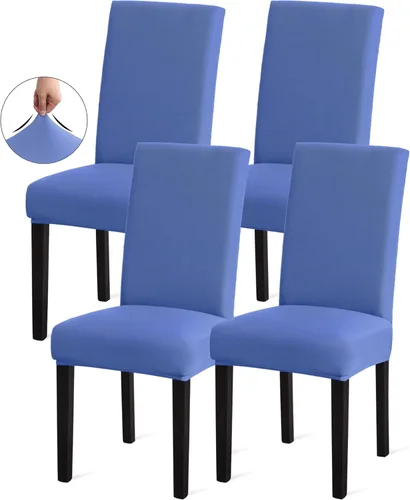 Vista 52 de Sufdari Juego de 2 fundas para sillas de comedor, fundas para sillas de cocina, fundas para sillas Parsons, protectores de sillas de elastano