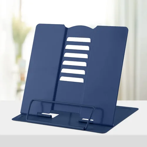 Vista 25 de Honagu Soporte de metal para libros de escritorio, soporte para libros para leer manos libres, soporte ajustable para documentos de libros