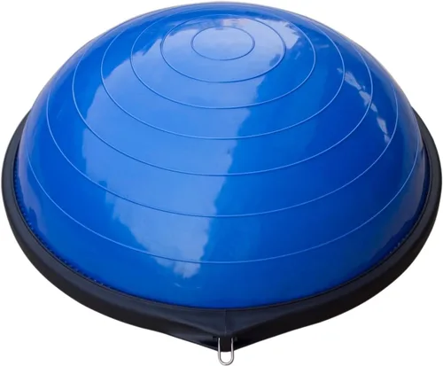 Vista 5 de Entrenador de equilibrio de media pelota de yoga de 23 pulgadas, fitness, pilates, ejercicio de fuerza, entrenamiento, gimnasio, fuerza central