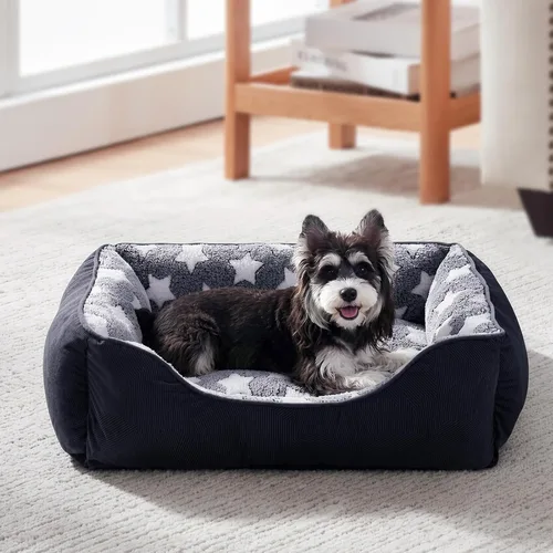 Vista 10 de GASUR Camas para Perros Tamaño Small Plus, Cama Lavable para Perros Pequeños, Sofá Cama Ortopédico para Mascotas, Cuna para Mascotas con Base
