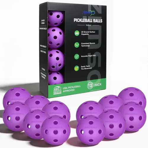 Vista 15 de Indoor Pickleball Balls, 6/12 Pack, 26 Holes