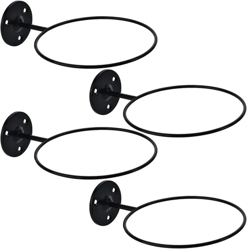 Vista 16 de Soporte de pared para baloncesto, soporte de bola de metal de 7 pulgadas de diámetro, almacenamiento de pelotas para baloncesto, fútbol, voleibol