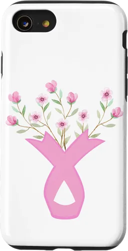 Vista 18 de Flower Jar Pink Ribbon Breast Cancer Awareness Month Women Case for iPhone 17