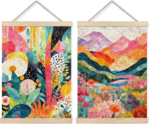 Vista 9 de Foritho Póster de camping con diseño de bosque bosque, arte enmarcado, regalos para amantes del senderismo, la vida es mejor por la fogata