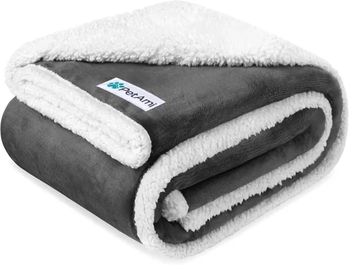 Vista 17 de PetAmi - Manta impermeable para perros medianos, cachorros, gatos pequeños Manta de forro polar suave para mascotas para sofá Cubierta gruesa