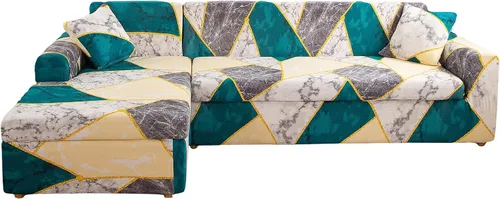 Vista 26 de MIFXIN Fundas de sofá modulares en forma de L, 2 piezas, elásticas tipo L, para sofá o sillón, protector de muebles para sala de estar, mascotas