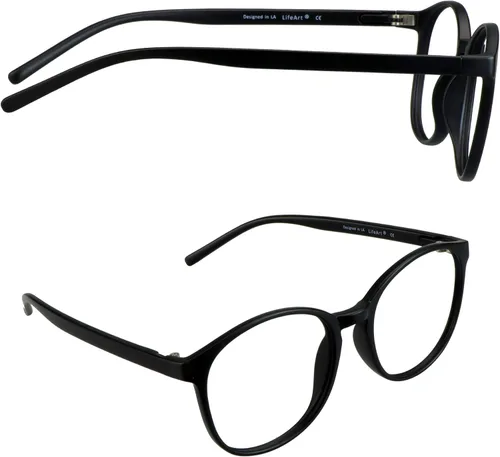 Vista 6 de Gafas presbíopicas multifocales progresivas redondas vintage, gafas de luz anti-azul., Negro