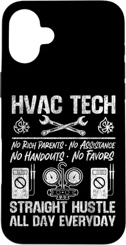 Vista 23 de HVAC Technician Tech Vintage HVAC Tech No Rich Parents No Case for iPhone 16