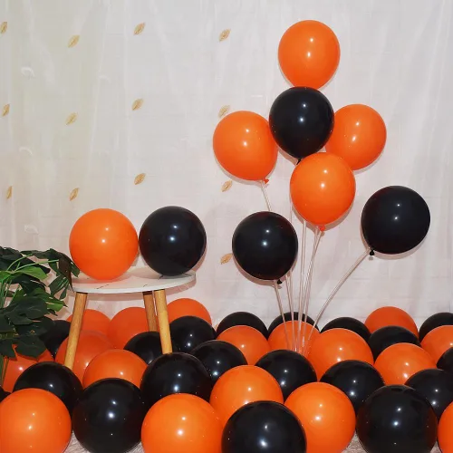 Vista 15 de 200 globos negros y dorados de 5 pulgadas, cromados, metálicos, dorados, negros, de látex, gruesos, pequeños para bodas, cumpleaños, graduaciones