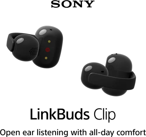 Vista 2 de Sony LinkBuds Clip Open-Ear Auriculares verdaderamente inalámbricos, ajuste cómodo y seguro, diseño ligero de clip, controles táctiles, conciencia