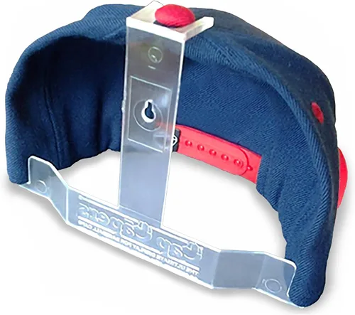 Vista 6 de Cap Capers® Exhibición de gorra de béisbol; estante para sombreros montado en la pared; almacenamiento y organización de gorras de béisbol