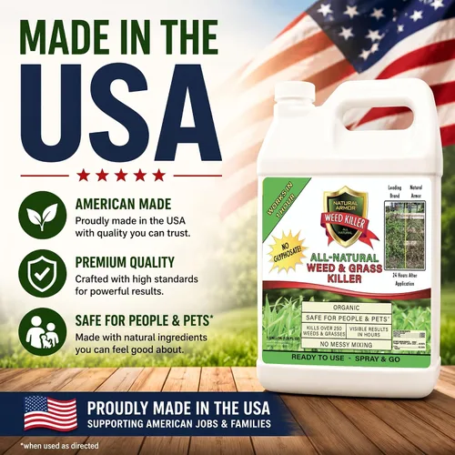 Vista 9 de Natural Armor Fórmula concentrada totalmente natural para eliminar malezas y hierbas. No contiene glifosato (1 caja de repuestos de 4 galones)
