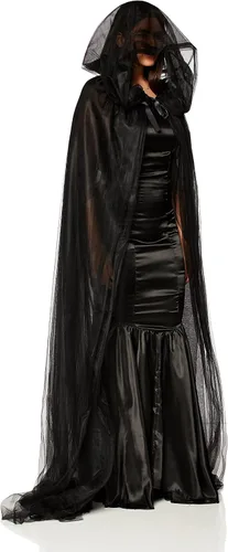 Vista 2 de Rubies Costume Co Capa negra con capucha para mujer Negro