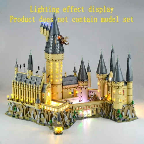 Vista 4 de Kit de luz LED Geament compatible con Lego Castillo de Hogwarts - Juego de iluminación para el modelo de construcción 71043
