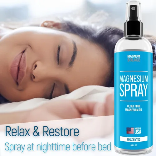Vista 2 de Spray de magnesio – Aceite de magnesio para pies – Aceite de magnesio puro de grado USP grande de 12 onzas – Fabricado en Estados Unidos desde 2008