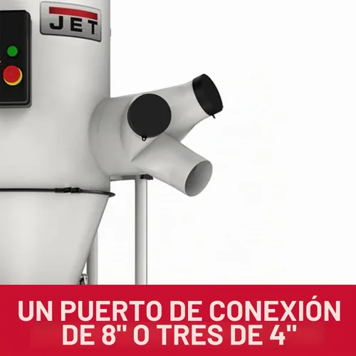 Vista 5 de JET Colector de polvo ciclónico, filtro de 2 micrones, 3 HP, 230V 1Ph (modelo JCDC-3)
