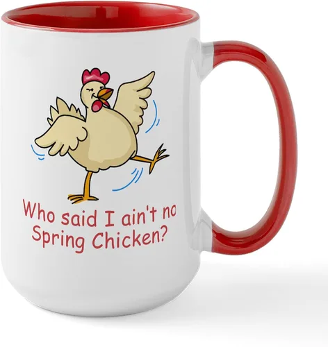Vista 30 de CafePress Backyard Chicken Whisperer Mugs Taza de café de cerámica de 15 oz (15.0 fl oz)