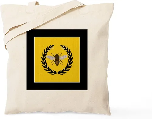 Vista 24 de CafePress The Beekeeper Tote Bag - Bolsa reutilizable de lona beige natural