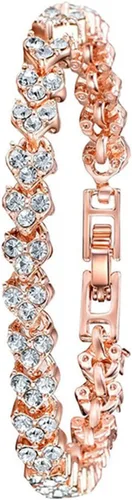 Vista 4 de CdyBox Señora elegante reloj de cuarzo con esfera pequeña con reloj de pulsera de diamantes conjunto vestido relojes de pulsera