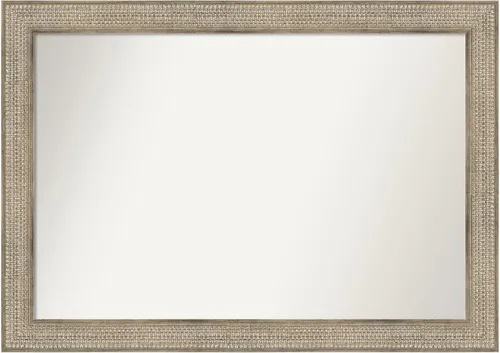 Vista 22 de Amanti Art Espejo de baño plateado para sobre fregadero, 26 x 26 pulgadas, espejo cuadrado de níquel pulido, marco de madera tradicional mediano, se