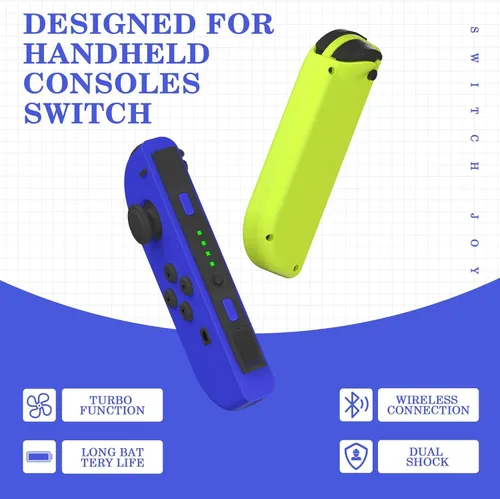 Vista 5 de YURRDE Joy Cons for Switch Controllers, Wireless Joy Con Replacement Compatible for Switch Joycons, Left and Right Switch Controller Joycon Support