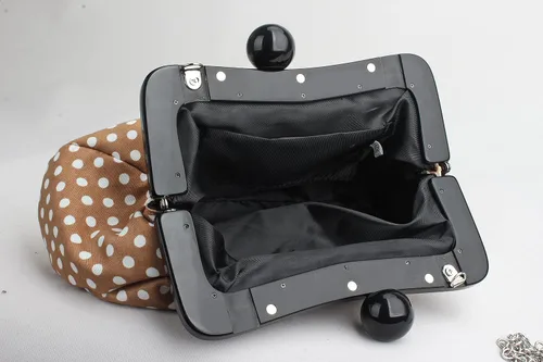 Vista 6 de Bolso de noche de lunares para mujer, bolso de fiesta de boda, bolsa de cóctel