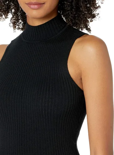 Vista 4 de The Drop Suéter Karolina sin mangas de cuello alto acanalado para mujer