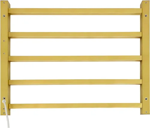 Vista 6 de 5 Barras Calentadores de Toallas de Lujo Montados en la Pared Estante de Toallas Calentado, Calentador de Toallas para Baño con Temporizador