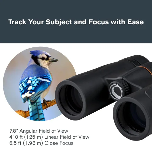 Vista 7 de Celestron 71401 TrailSeeker ED 8 x 32 prisma de techo binocular, lente multicapa de banda ancha completa, vidrio prisma BaK-4, negro