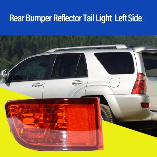 Vista 4 de Reflector de Parachoques Trasero Luz de Cola Compatible con 2003-2005 Toyota 4Runner 2002-2009 Toyota Land Cruiser Prado 120 (Lado del Conductor)