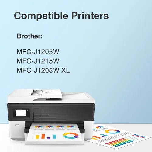 Vista 2 de Cartuchos de tinta compatibles LC404 para impresora Brother de repuesto para impresoras Brother LC404 para impresora Brtoher MFC-J1205W MFC-J1215W