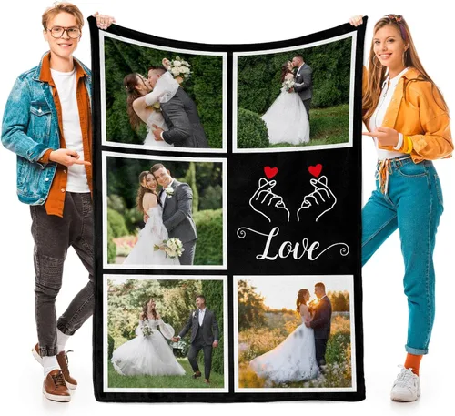 Vista 22 de inkArts Mantas personalizadas con foto, manta personalizada con mi propia foto, mantas personalizadas con imagen, regalos personalizados