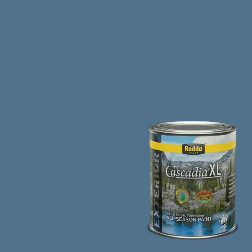 Vista 94 de Rodda Paint CASCADIA XL Pintura e imprimación satinada exterior en uno, cuarto de galón, Aquafir