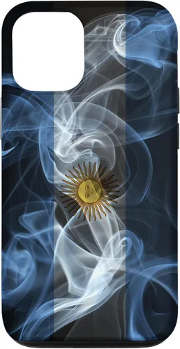Vista 28 de iPhone 16 Smoky Argentina Flag - Funda de orgullo argentino estilo humo
