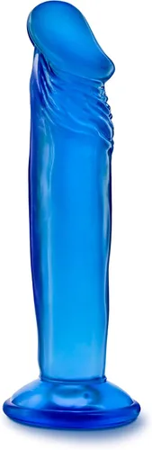 Vista 7 de Blush B Yours Sweet n Small - Consolador realista de 6 pulgadas con ventosa - Azul - Pene del punto G para pegging, estimulación anal y vaginal