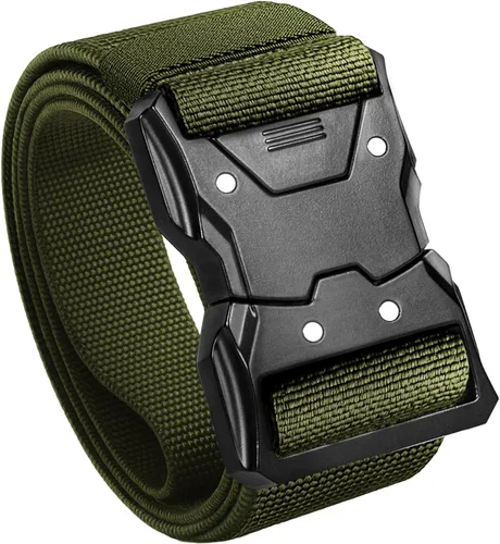 Vista 8 de TECEUM Tactical Belt – Heavy-Duty & Quick Release – Military, Work, Rigger, Duty & Utility Belt for Men
