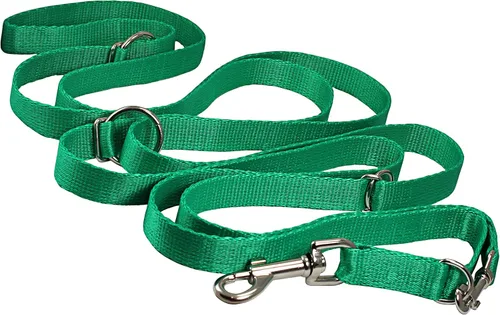 Vista 6 de Dogs My Love Correa de perro de nailon multifuncional europea de 3/4 "de ancho de 6 vías, correa ajustable de 5.5 a 10 pies de largo (negro)