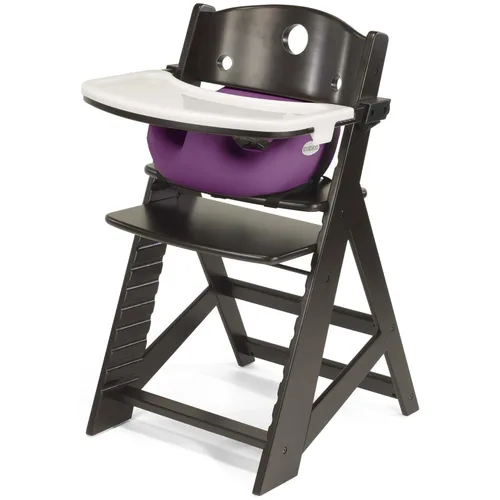Vista 10 de Keekaroo Silla alta Height Right™ con inserto y bandeja para bebés, espresso/aguamarina (0051424KR-0001)