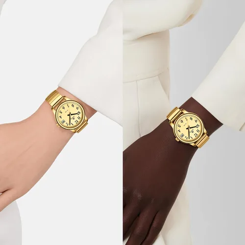 Vista 5 de LN LENQIN Relojes para mujer, reloj de cuarzo analógico de acero inoxidable para mujer, impermeable, fácil de leer, reloj de pulsera para mujer