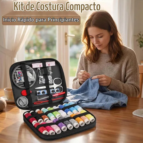 Vista 3 de Kit de costura Marcoon para adultos, kit portátil de reparación de agujas e