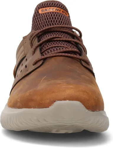 Vista 3 de Skechers Delson 3.0-Ezra - Tenis de cuero elástico para hombre, Marrón