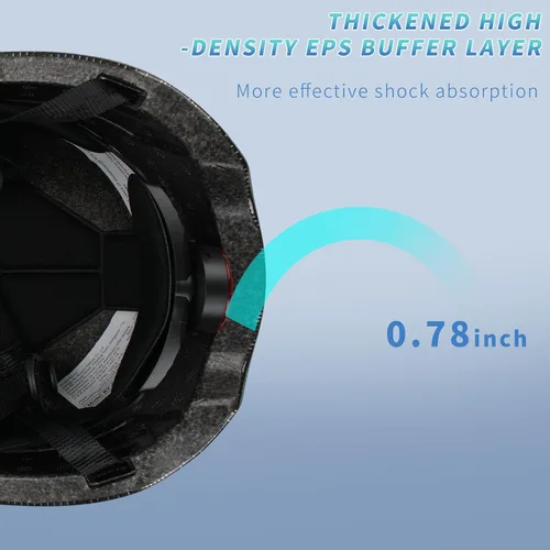 Vista 7 de Casco de Bicicleta para Adultos - Cascos de Bicicleta para Hombres y Mujeres - con Luces Traseras LED - Casco Ajustable Estilo Gorra de Béisbol