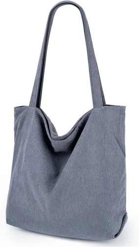 Vista 22 de Bolso de pana Iioscre para mujeres, bolsos hobo con cierre de cremallera, bolsos de hombro casuales de gran capacidad con bolsillos interiores