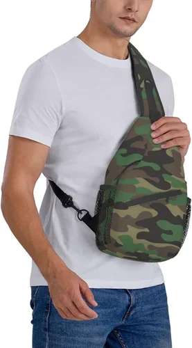 Vista 7 de SURERUIM Mochila ligera para el pecho, mochila cruzada para hombres y mujeres, linda mochila para gimnasio, deportes, viajes, senderismo
