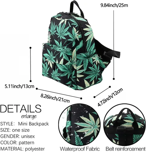 Vista 2 de Mini mochila para niñas, bolso impermeable de moda con estampado Deanfun, Mnsb-7, Mini Size, Mochilas Sling