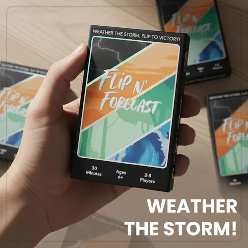 Vista 6 de Flip N' Forecast - El juego de cartas familiares de predicción definitiva para niños y adultos - Divertidos juegos familiares para niños y adultos