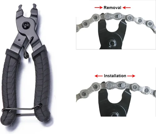 Vista 5 de Kit de herramientas universal para cadena de bicicleta con disyuntor de bicicleta, alicates de cadena principal, comprobador de cadena