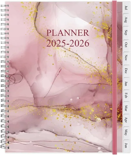 Vista 18 de Agenda/calendario de bolsillo 2024, organizador semanal y mensual A6 + diario p/realizar seguimiento de objetivos, fácil organización de tu vida Azul
