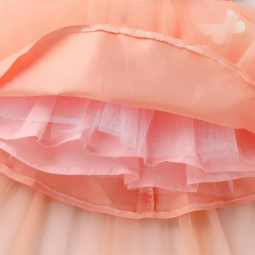 Vista 6 de Vestido de mariposa para niña pequeña, sin mangas, vestido de tul de mariposa, vestidos de cumpleaños, concursos de boda, fiesta, vestidos altos